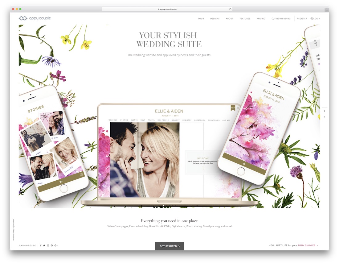 créateur de site Web de mariage appy couple