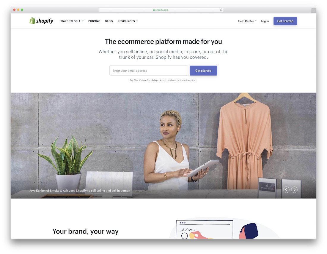 shopify construtor de sites e hospedagem baratos