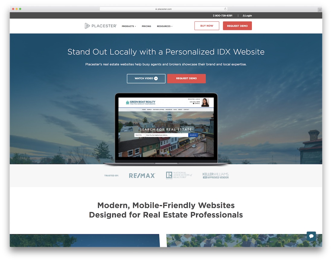 Placester Immobilienmakler Website-Builder