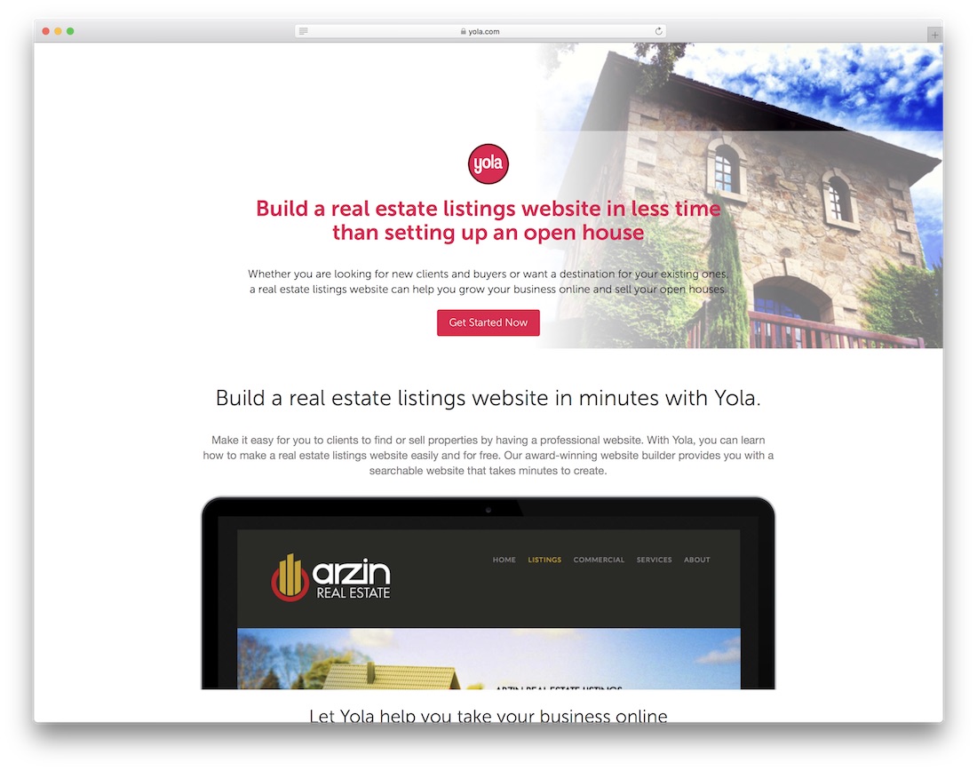 Yola Immobilien-Website-Builder