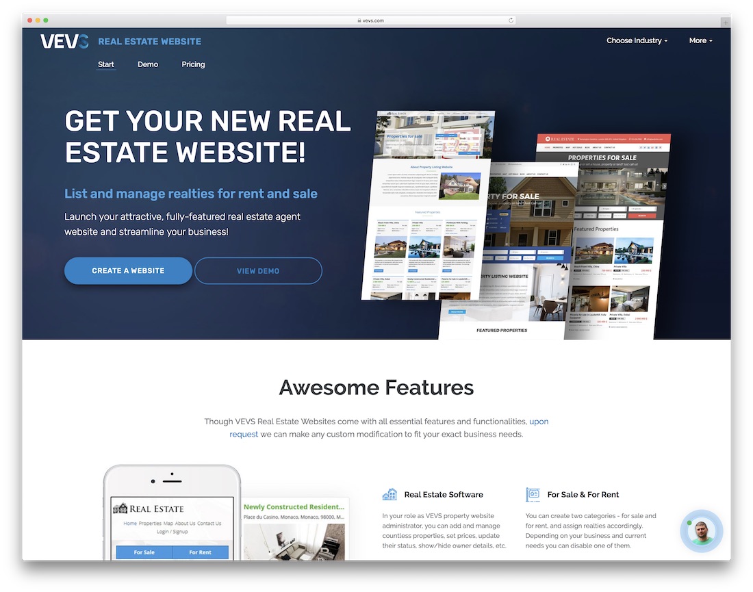 Vevs Immobilienmakler Website-Builder