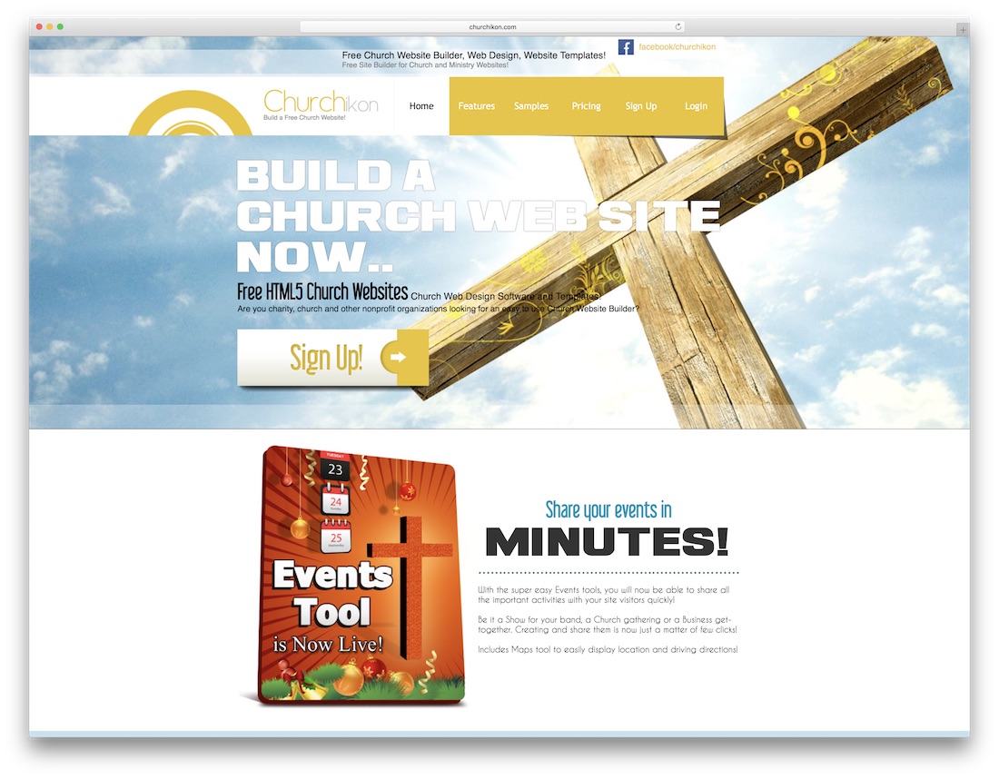 constructeur de site Web de l'église churchikon