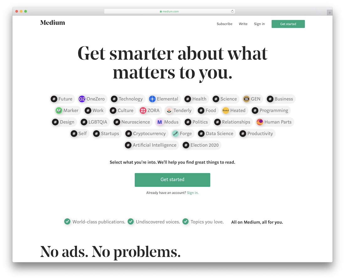 constructeur de site Web moyen pour les blogs