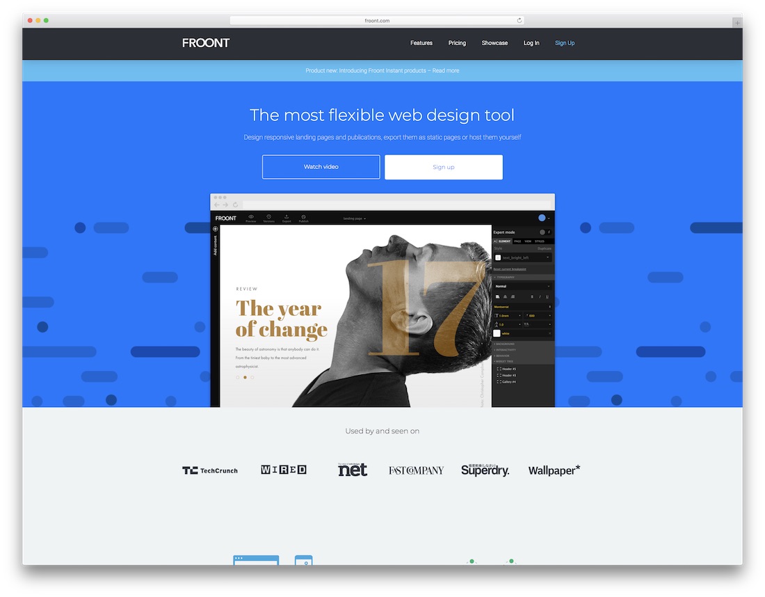 frontowy kreator stron internetowych dla projektantów