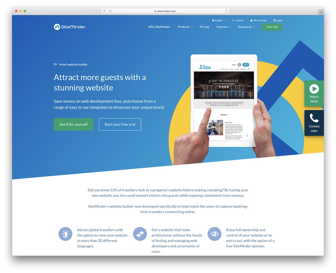 siteminder twórca strony internetowej hotelu