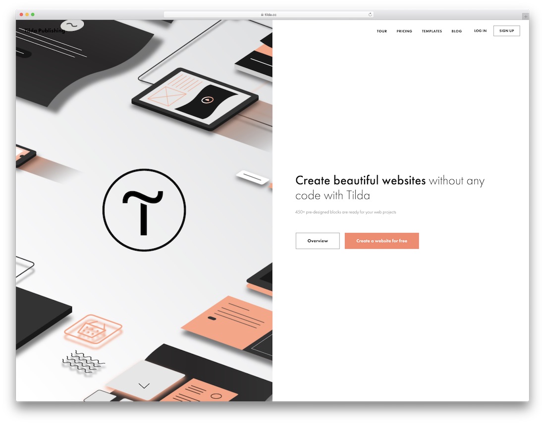 constructeur de site Web tilda pour studio de fitness