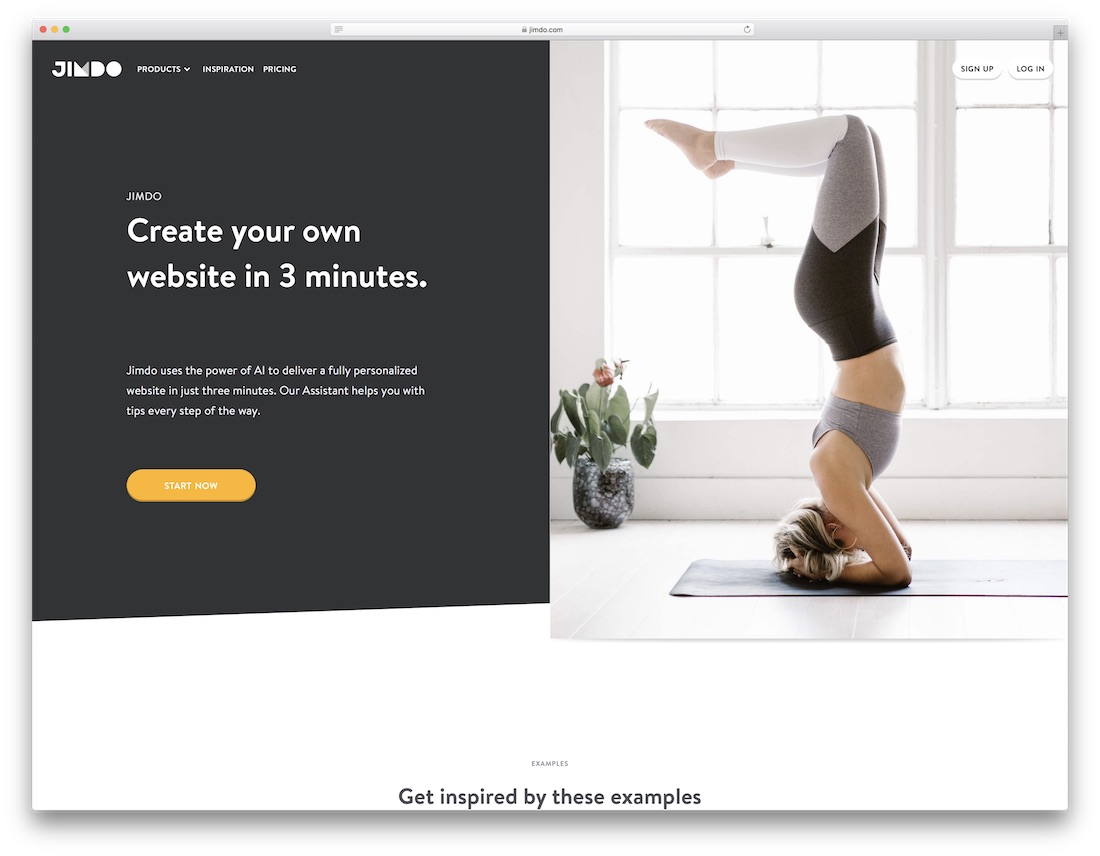 créateur de site Jimdo pour studio de fitness