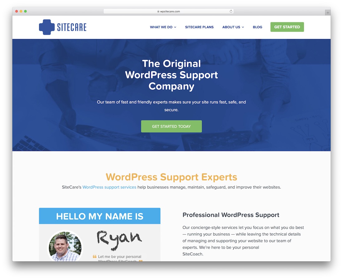 Sitecare usługa konserwacji wordpress
