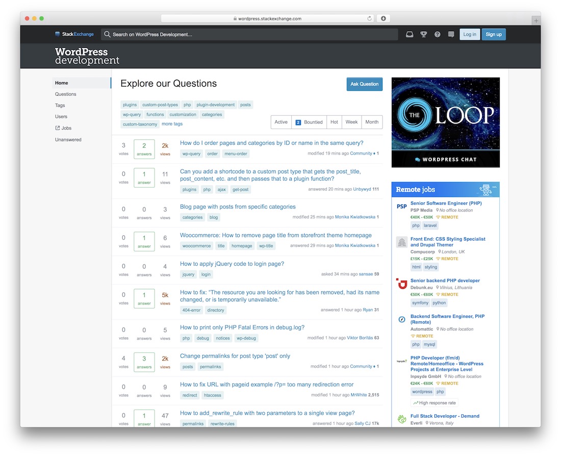 forum rozwoju wordpress stackexchange
