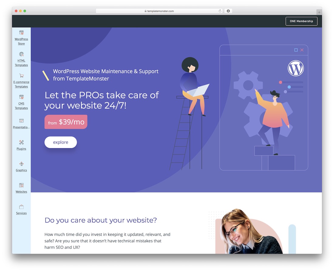 usługi konserwacji stron internetowych wordpress