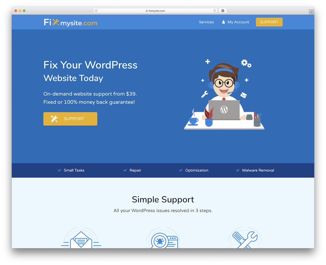 napraw moją usługę konserwacji wordpress