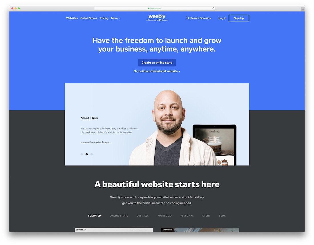 Website-Builder für weebly-Versicherungen