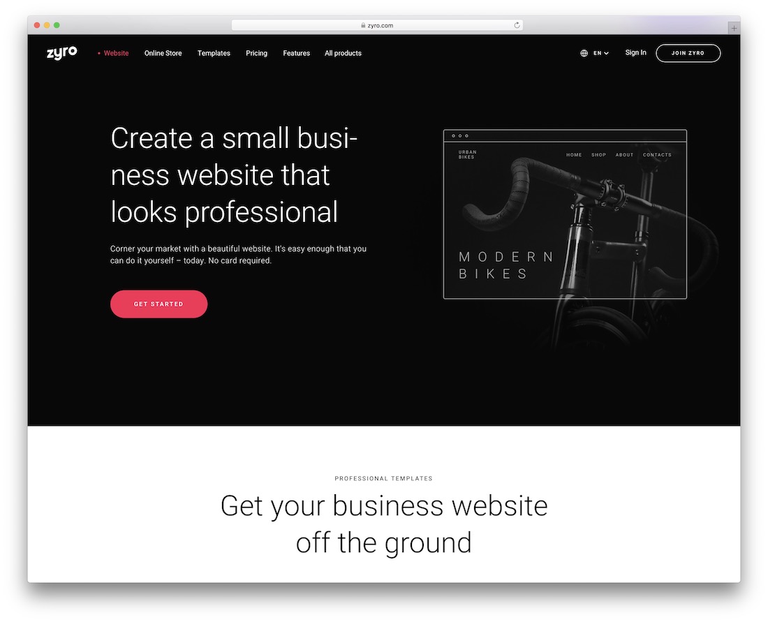 zyro Website-Builder für kleine Unternehmen