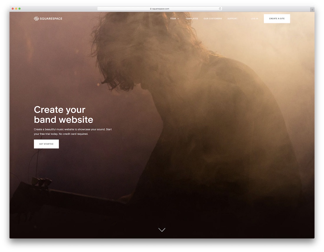 Kreator stron internetowych dla muzyków sqaurespace