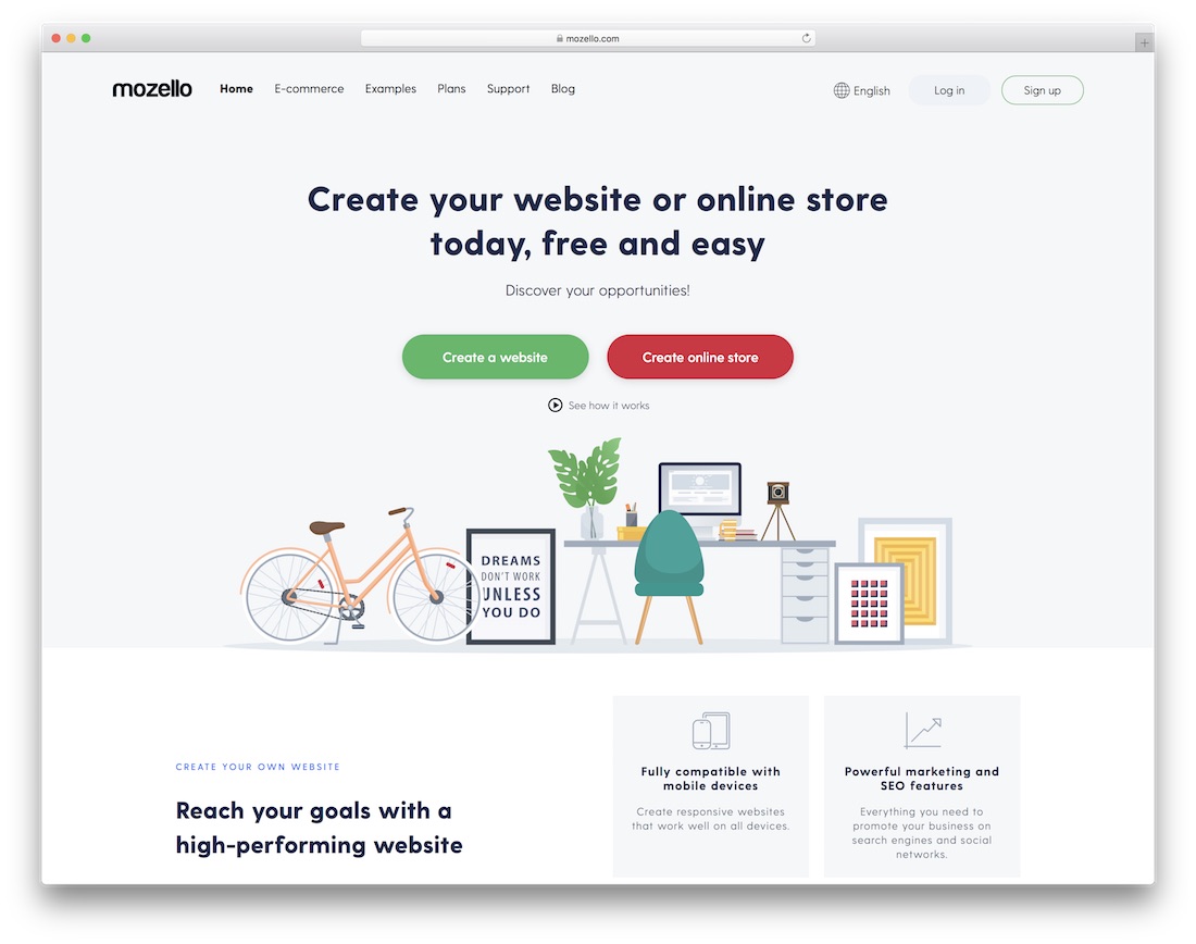 constructor de site-uri web mozello pentru compania de construcții