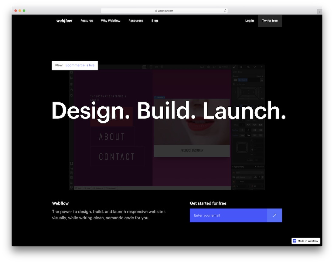 constructor de site-uri webflow pentru compania de construcții