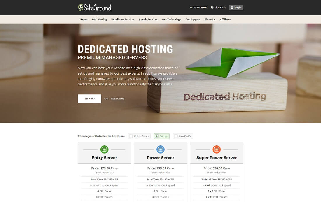 hébergement java siteground