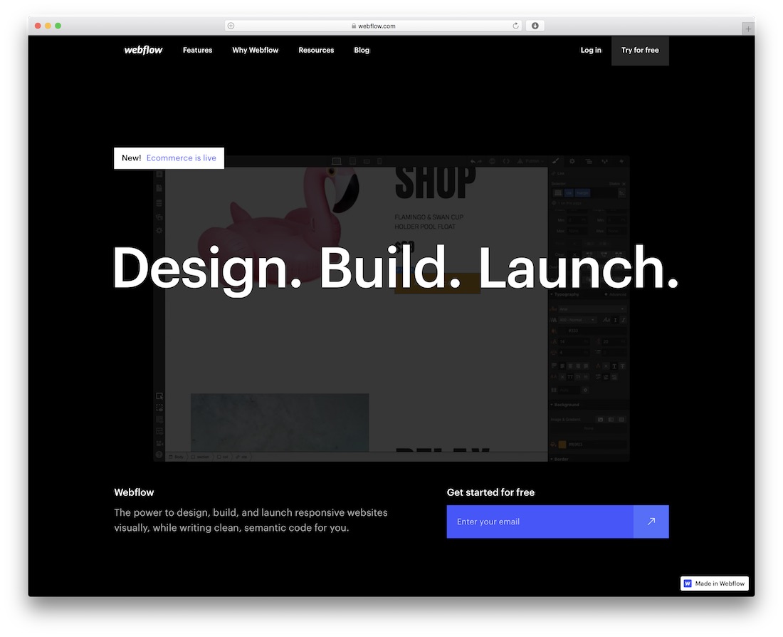 webflow początkujący kreator stron internetowych