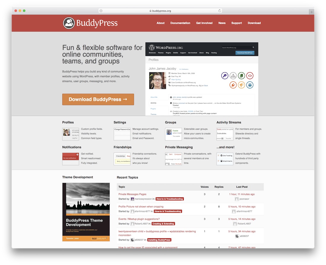 buddypress 커뮤니티 웹사이트 빌더