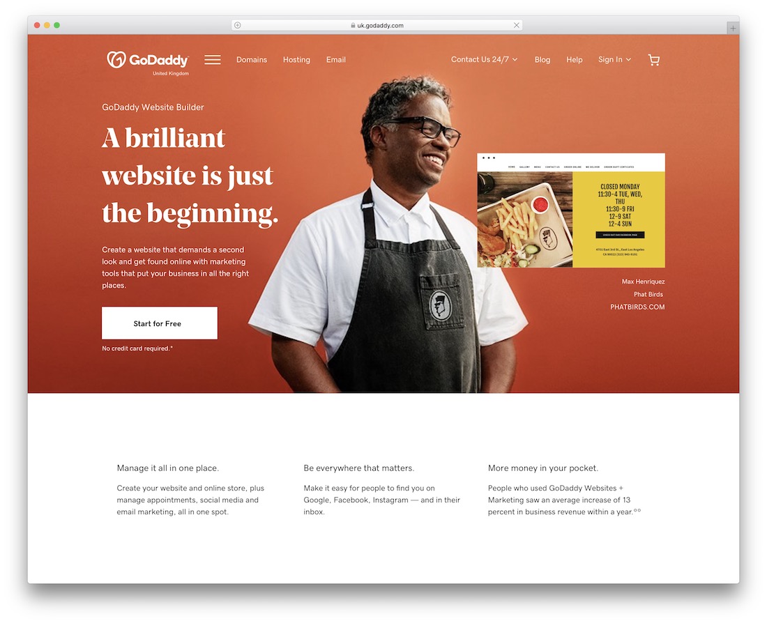 Mac用のgodaddyウェブサイトビルダー