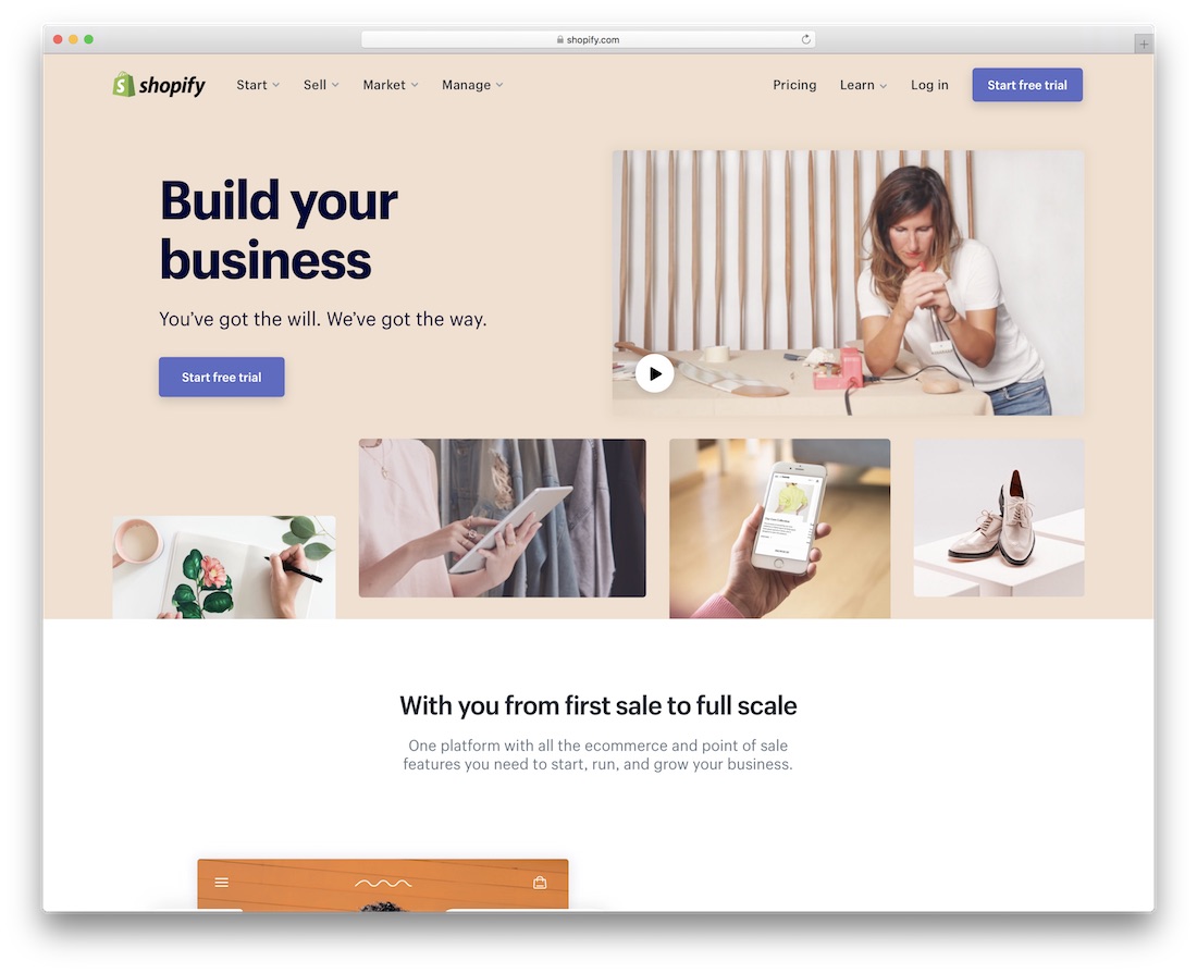 Mac用のshopifyウェブサイトビルダー