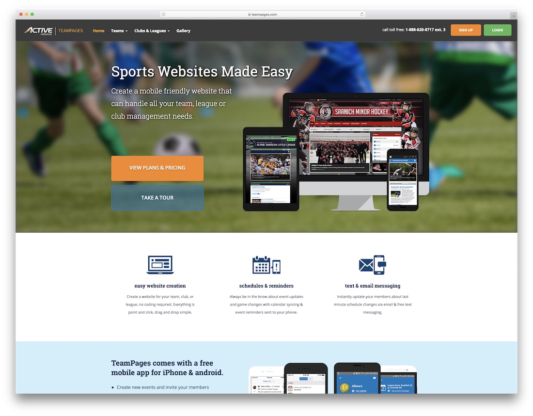 teampages kreator stron sportowych