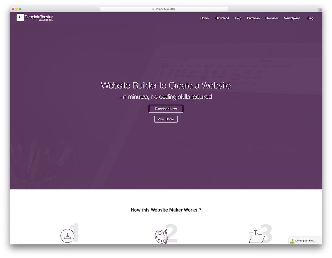 templatetoasterドラッグアンドドロップウェブサイトビルダー
