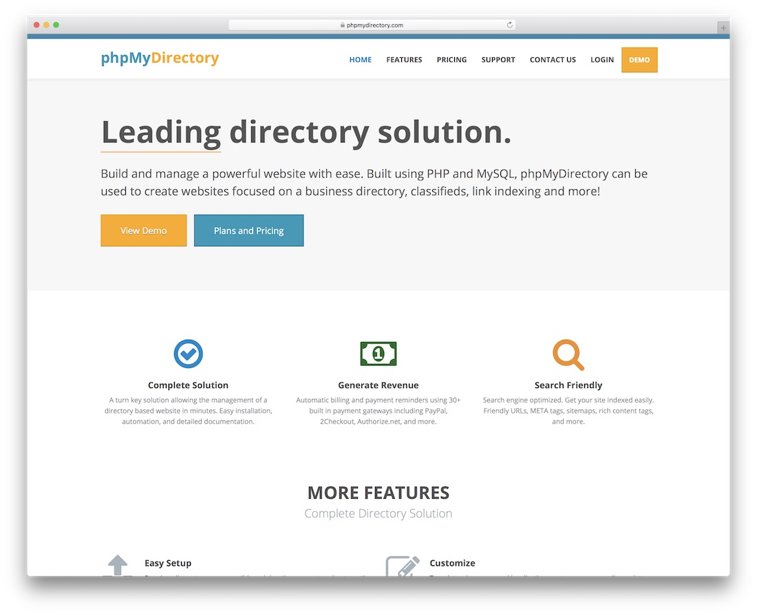 phpmydirectory 디렉토리 웹사이트 빌더