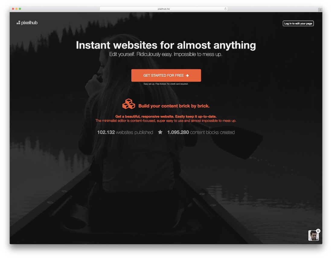 pixelhub meilleur constructeur de site Web personnel