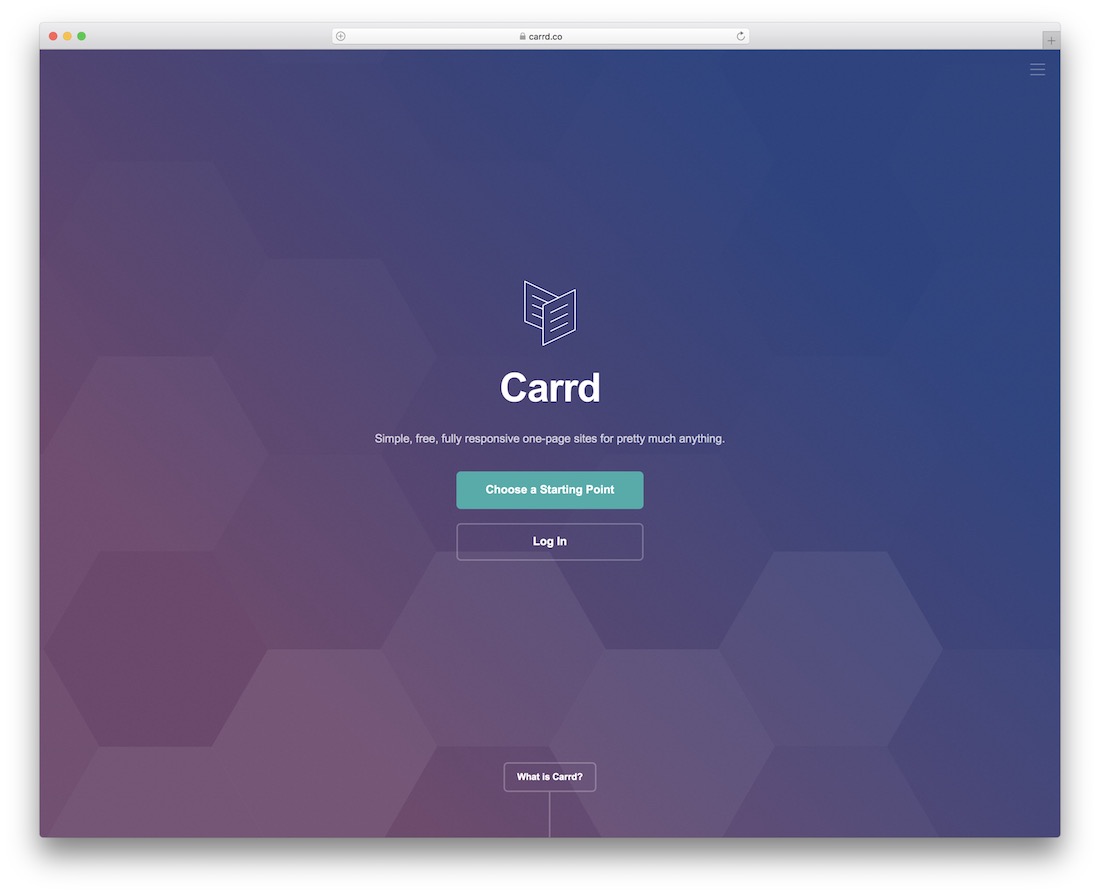 constructeur de site Web personnel card