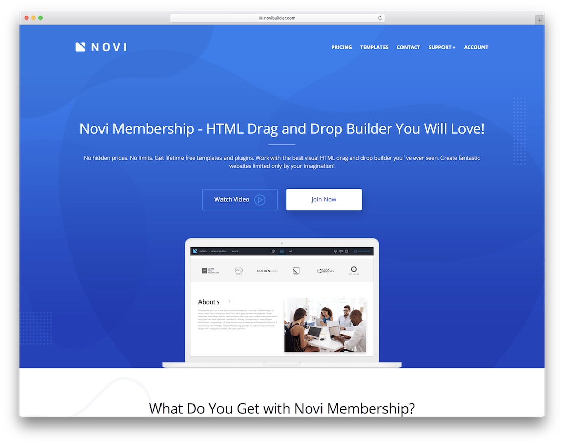 logiciel de création de site Web novi