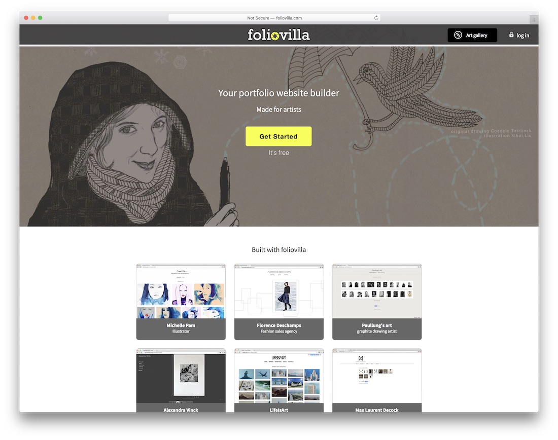 foliovilla無料写真ウェブサイトビルダー