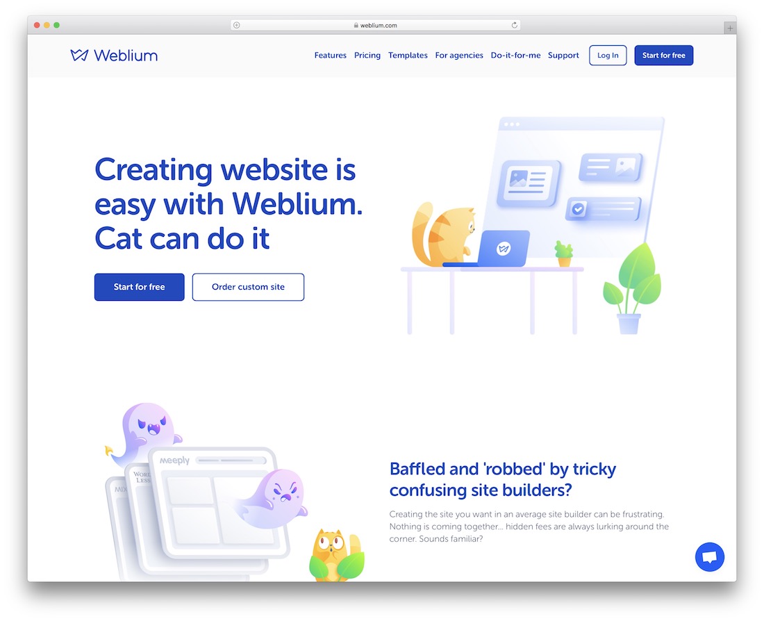 weblium無料写真ウェブサイトビルダー