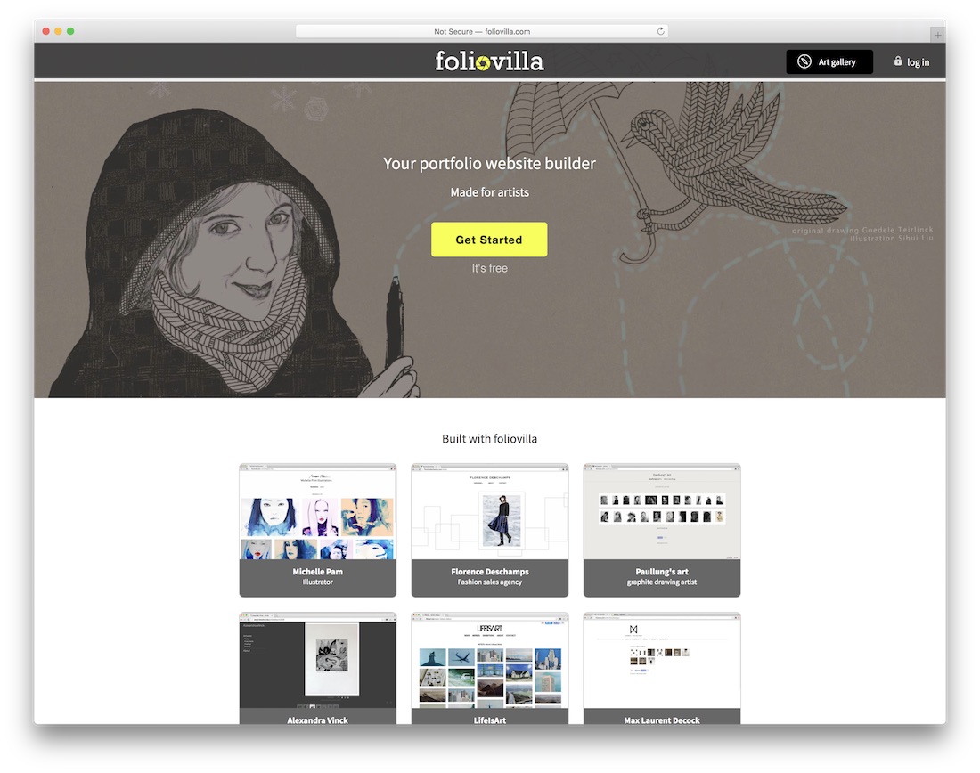 foliovilla無料ポートフォリオウェブサイトビルダー