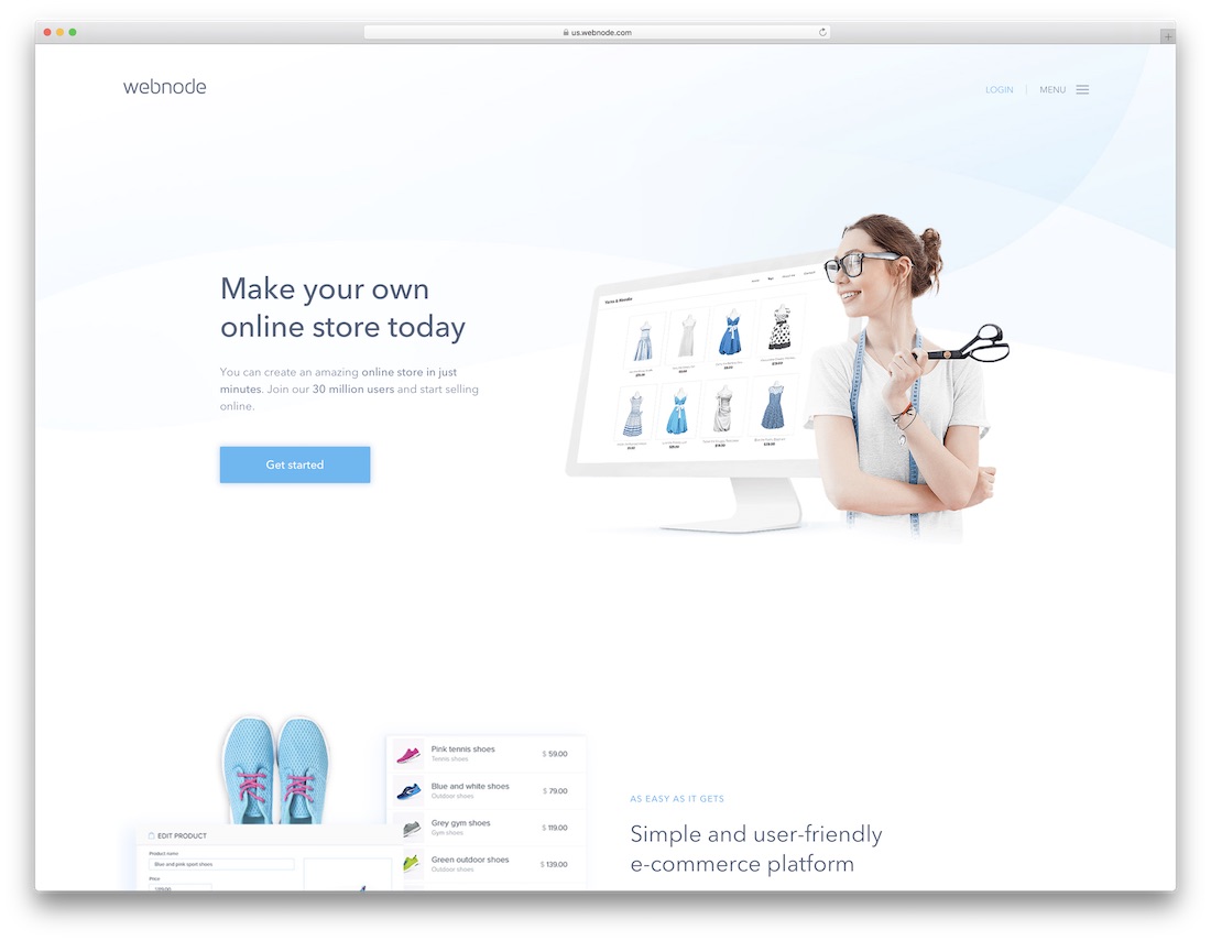 constructeur de boutique en ligne webnode