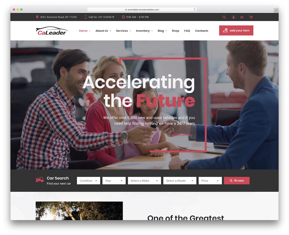 Caleader auto service wordpress motyw