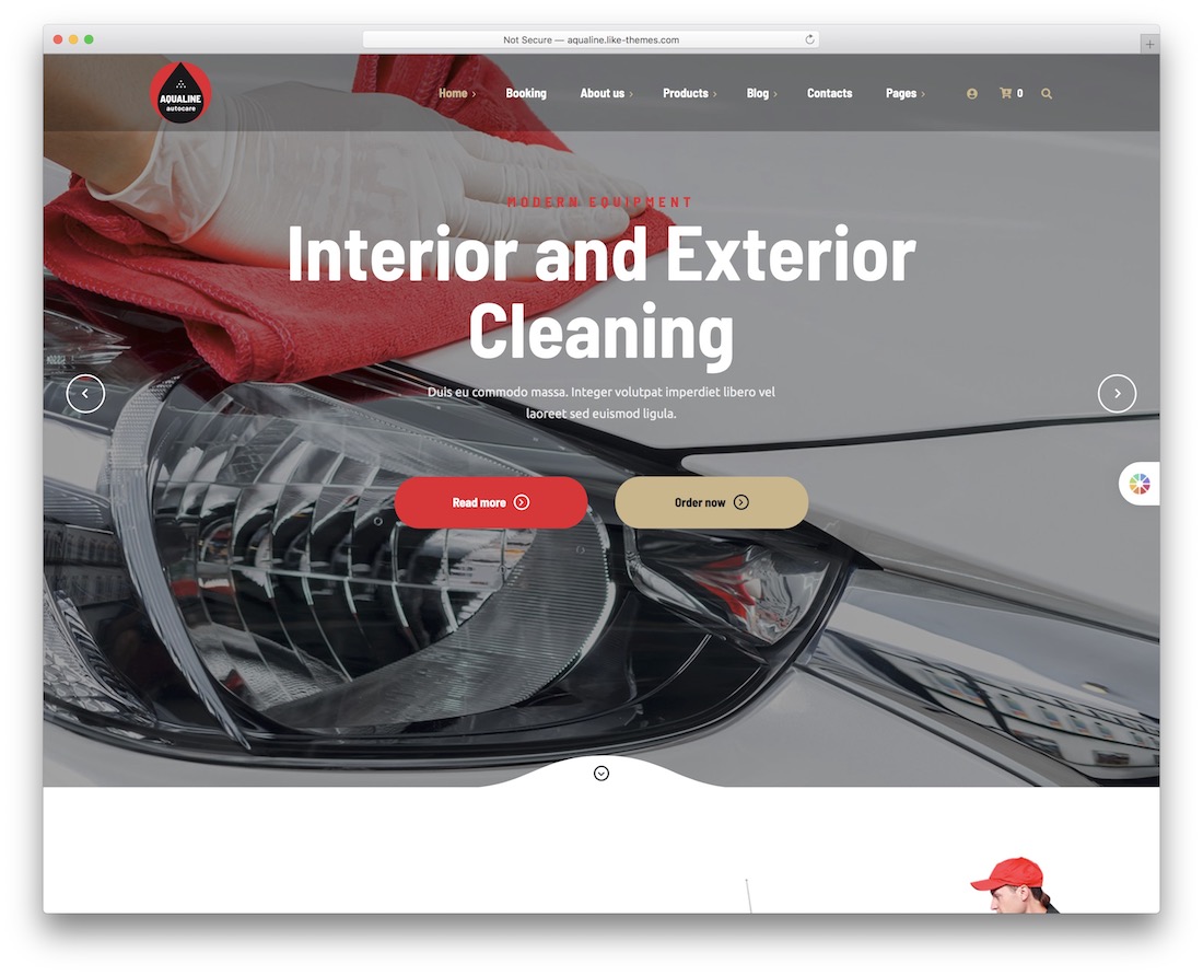 motyw wordpress myjni aqualine
