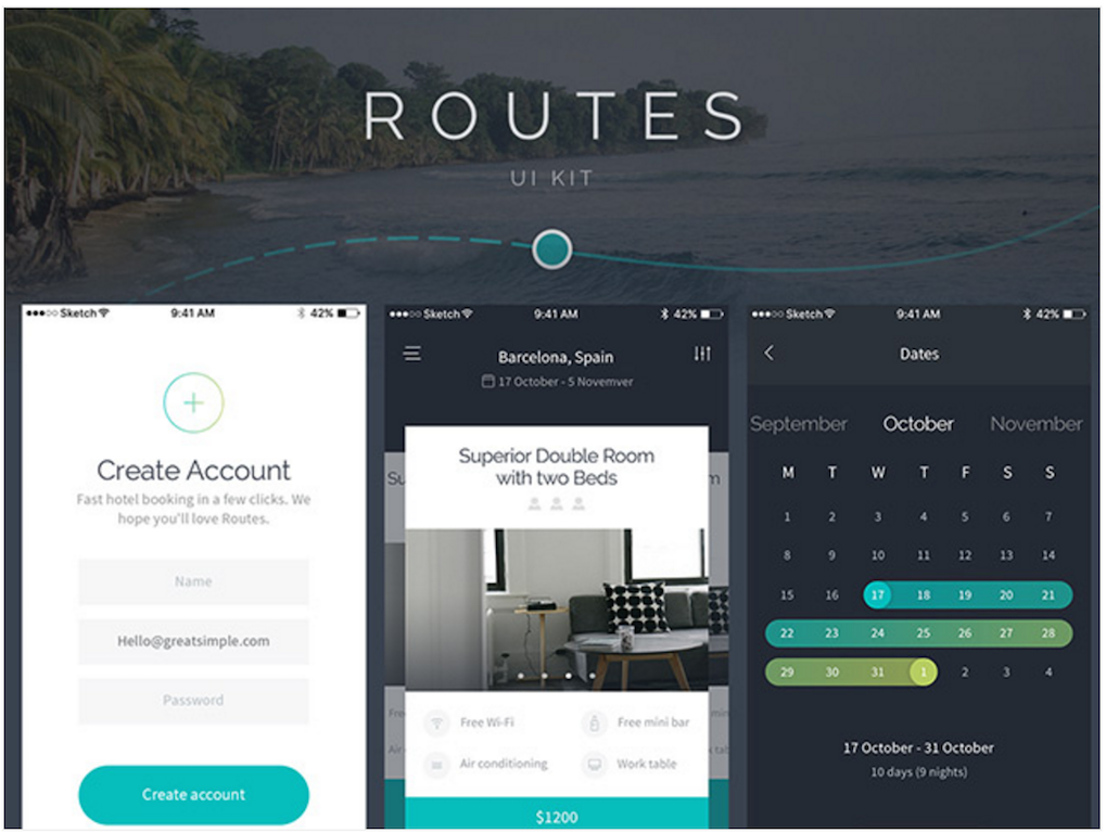 Zestaw UI Routes dla iOS