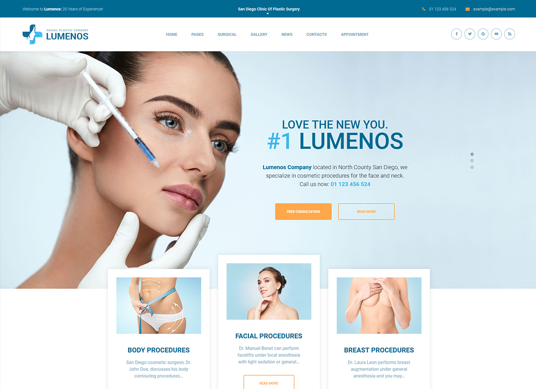 lümen | Plastik Cerrahi Kliniği WordPress Teması
