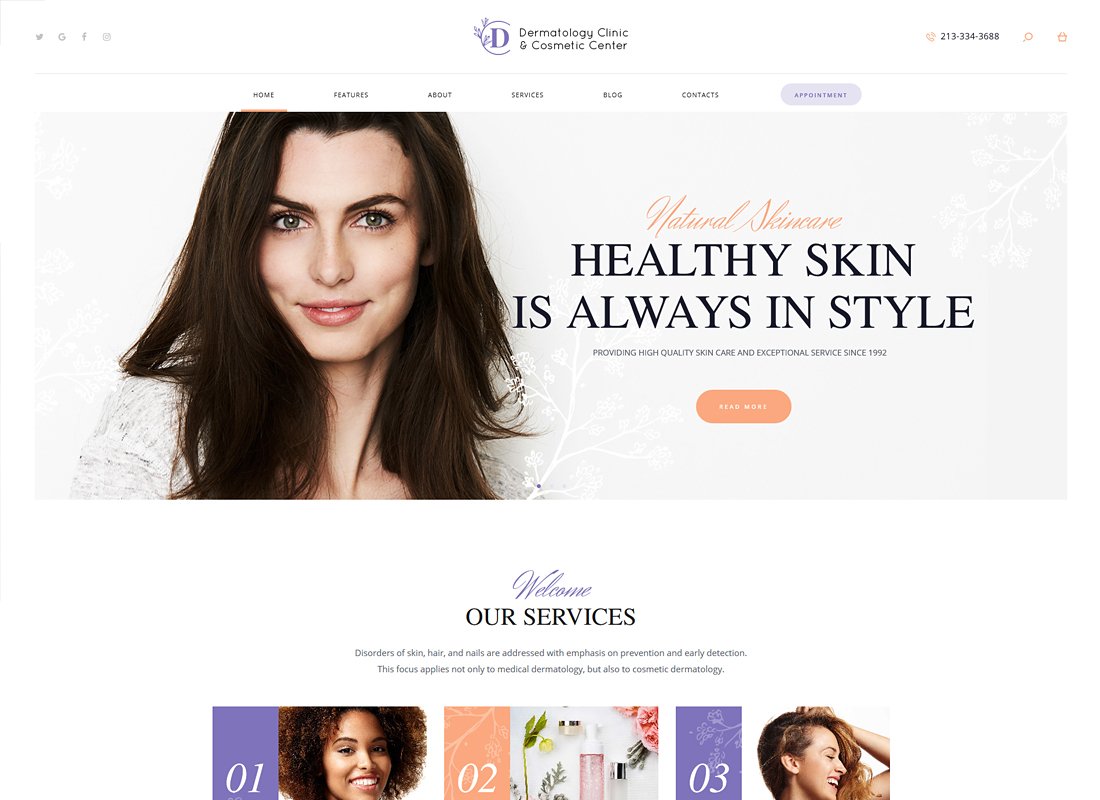 D&C | Dermatoloji Kliniği ve Kozmetoloji Merkezi WordPress Teması