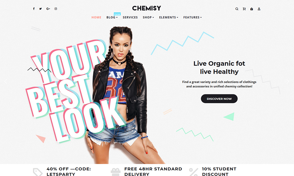 Chemisy-Clothes Elementor WooCommerce Theme target =
