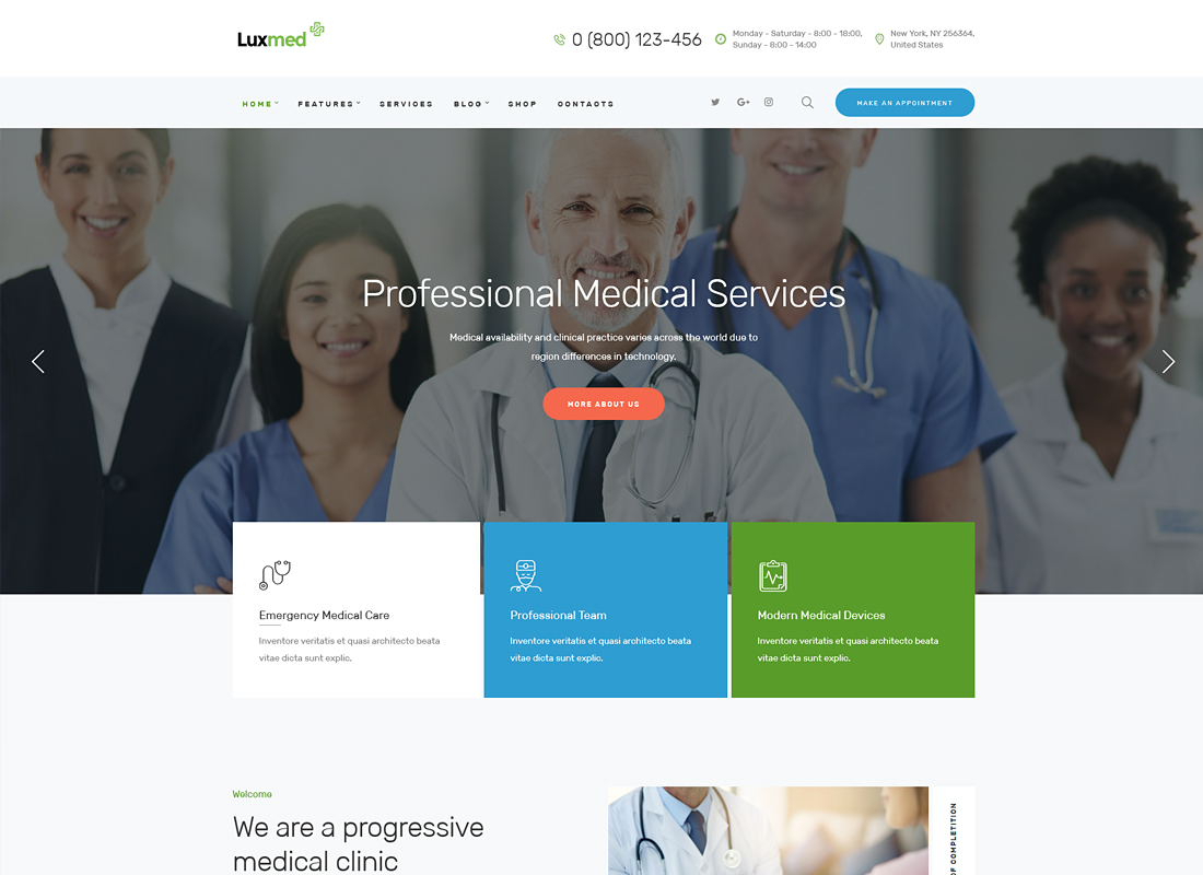 LuxMed |醫療保健 WordPress 主題