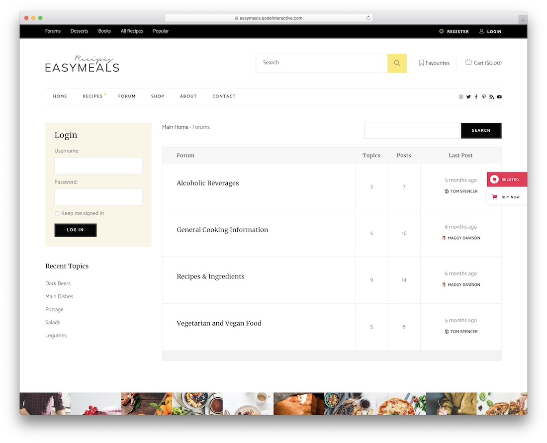 tema forum easymeals
