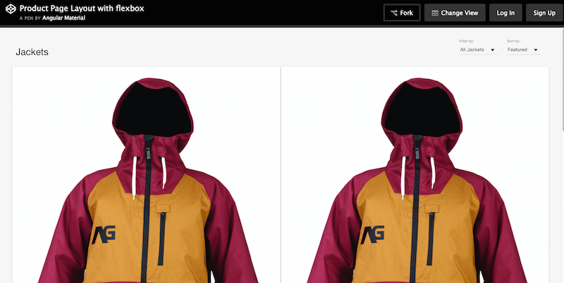 Mise en page de la page produit avec Flexbox