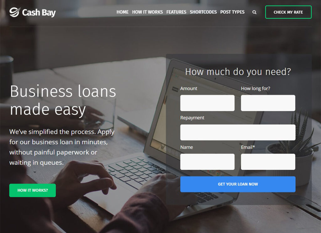 Cash Bay | Tema WordPress pentru bani și împrumuturi
