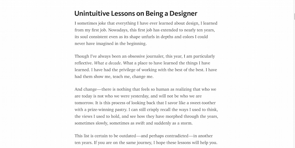 Lecții neintuitive despre a fi designer