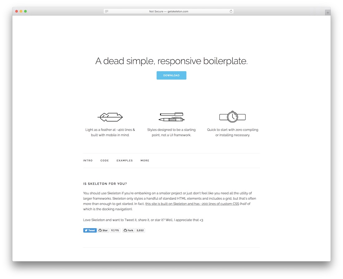 schelet html5 framework