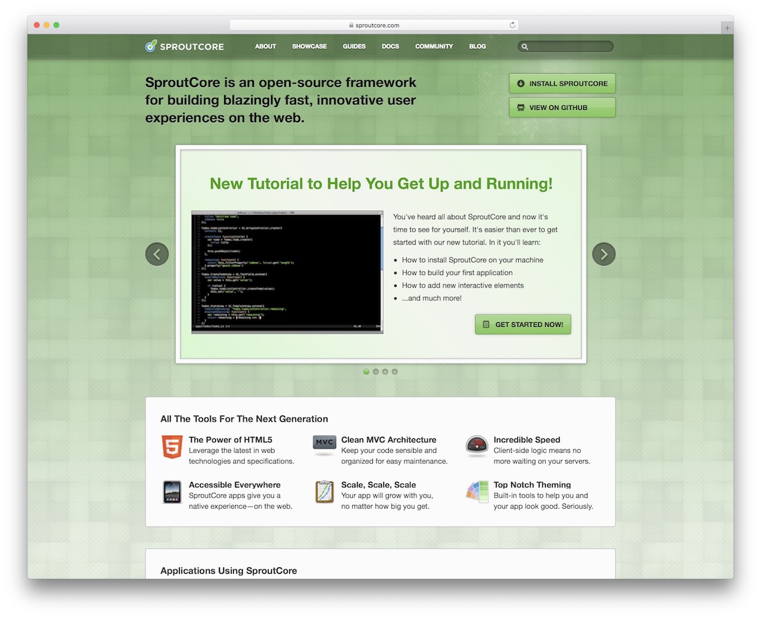 cadru html5 open source sproutcore