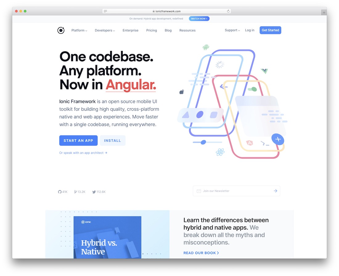 cadru html5 ionic cu unghiular