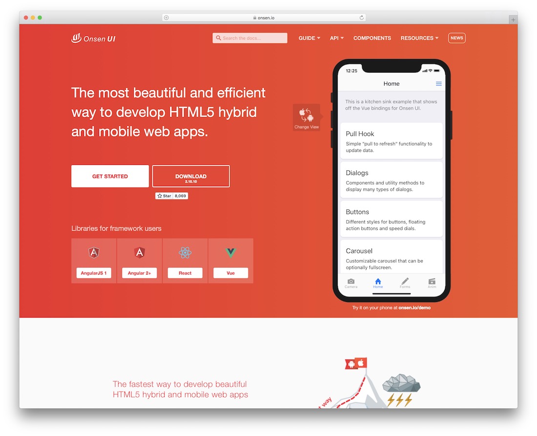cadru onsen hibrid html5 hibrid